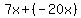  7x + (-20x) 