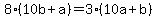 +8%2A%2810b+%2B+a%29+=+3%2A%28+10a+%2B+b+%29+
