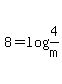 +8+=log%284%2Fm%29