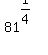 +81%5E%281%2F4%29+