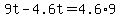 +9t+-+4.6t+=+4.6%2A9+