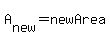  A[new] = new Area 