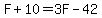 +F+%2B+10+=+3F+-+42+