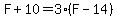 +F+%2B+10+=+3%28F+-+14%29+