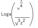 +Loga%28x%5E%281%2F4%29%2F%28y%5E3z%5E2%29%29+