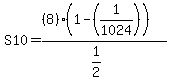 +S10+=+%28%288%29%281-%281%2F1024%29%29%29%2F%281%2F2%29+