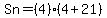 +Sn+=+%284%29%284+%2B+21%29+