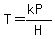 +T+=+%28kP%29%2FH+