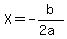 +X+=+-b%2F%282a%29+