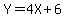  Y=4X+6 