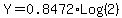 +Y+=+0.8472%2ALog%282%29+