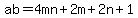 +ab+=+4mn+%2B2m+%2B+2n+%2B+1+