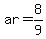 +ar+=+8%2F9+