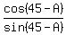 +cos%2845+-A%29%2Fsin%2845-A%29+