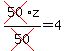 cross(50)z/cross(50) = 4