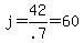 +j+=+42%2F.7+=+60