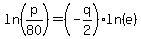 +ln%28p%2F80%29+=+%28-q%2F2%29%2Aln%28e%29