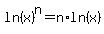 +ln%28x%29%5En+=+n+%2A+ln%28x%29+