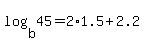 +log%28+b%2C45+%29+=+2%2A1.5+%2B+2.2+