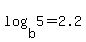 +log%28+b%2C5+%29+=+2.2+