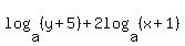 +log%28a%2C%28y%2B5%29%29%2B2log%28a%2C%28x%2B1%29%29