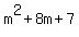 m^2+8m+7