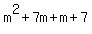 m^2 + 7m + m + 7