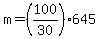 +m+=+%28100%2F30%29+%2A+645.00+