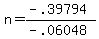 +n+=+%28+-.39794+%29+%2F+%28+-.06048+%29+