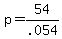 +p+=+54%2F.054+