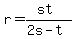 +r+=+%28st%29%2F%282s+-+t%29+