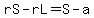 +rS+-+rL+=+S+-+a+