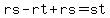 +rs+-+rt+%2B+rs+=+st+