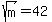 +sqrt%28m%29+=+42+