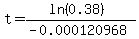 +t+=+%28ln%280.38%29%29%2F%28-0.000120968%29+