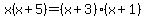 +x%28x%2B5%29+=+%28x%2B3%29%28x%2B1%29+