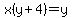 +x%28y%2B4%29=y+