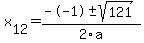 +x%5B12%5D+=+%28--1%2B-sqrt%28+121+%29%29%2F2%5Ca