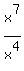 +x%5E7%2Fx%5E4+