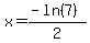 +x+=+%28-ln%287%29%29%2F2+