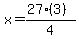 +x+=+%2827%283%29%29%2F4+