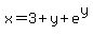 +x+=+3+%2B+y+%2B+e%5Ey+