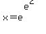 +x+=+e%5E%28e%5E2%29
