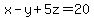 +x-y%2B5z=20+