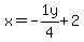 +x=-1y%2F4+%2B+2+