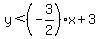 +y%3C+%28-+3%2F2%29%2A+x+%2B+3+