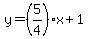 +y=+%285%2F4%29x+%2B+1+