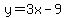 +y=3x-9+