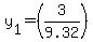 +y%5B1%5D+=+%283%2F9.32%29