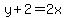 +y+%2B+2+=+2x+
